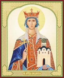 Людмила св.мч. (икона 10х 12 см, дерево) 