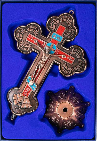 Распятие большое (цветная эмаль)  н/п (Яр.) (уценка)