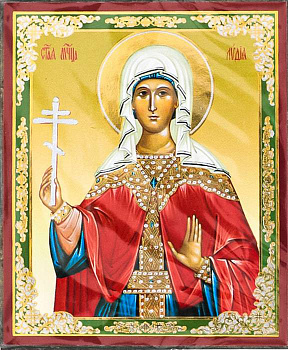 Икона на планшете святая мученица Лидия   6 х  9 см