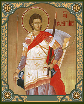 Валентин св.мч.  (икона 10х 12 см, дерево) 