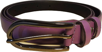 Ремень женский кожаный гладкий с молитвой Кресту на внутренней стороне, подкладка из тонкой кожи, ширина 20 мм