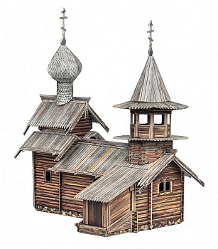 Сборная модель из картона. Часовня Михаила Архангела, о.Кижи.