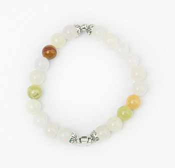 Четки-браслет из натурального камня ОНИКС d=8 мм, 20 зерен