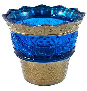 Лампада "Ландыш" (синяя с золотом) 