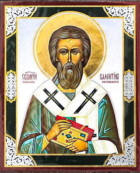 Икона на планшете Священномученик  Валентин, епископ Интерамский 6 х 9 см