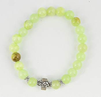 Четки Оникс (d - 8 мм) 20 зерен 90 Псалом в металлическом кресте 