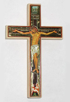 Распятие четырехконечное малое скотч, 105*65 мм