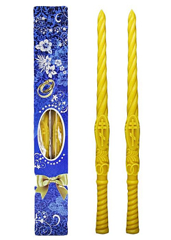 Свечи венчальные воскосодержащие, 37,5 см