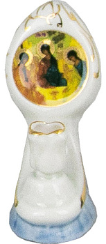 Подсвечник, один лик,"Яйцо" Святая Троица