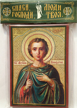Икона Вонифатий Тарсийский мч. (6 х 9 см, дерево)