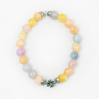 Четки-браслет из натурального камня БЕРИЛЛ d=8 мм, 20 зерен