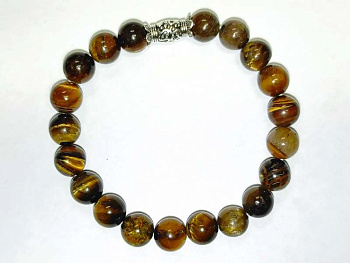 Четки Тигровый кварц d - 10 мм, 20 зерен