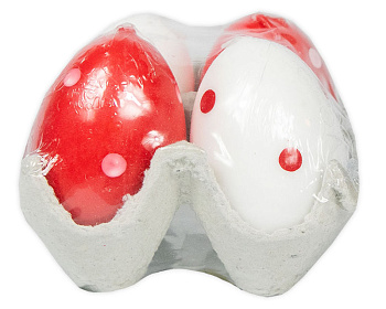 Набор свечей-яиц 4 штуки Горошек