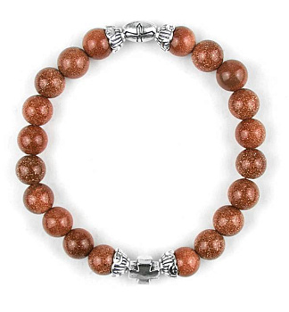 Четки-браслет из натурального камня АВАНТЮРИН 20 зёрен