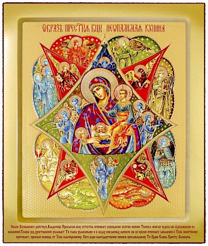 Икона доска большая Божия Матерь Неопалимая Купина  (уценка)