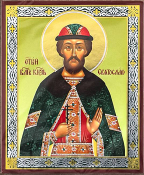 Икона на планшете Святой благоверный князь  Святослав-Гавриил, Юрьевский, Владимирский