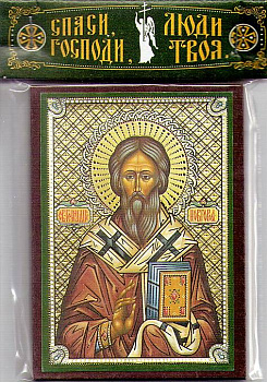 Икона Геннадий Новгородский св. (6 х 9 см, дерево)