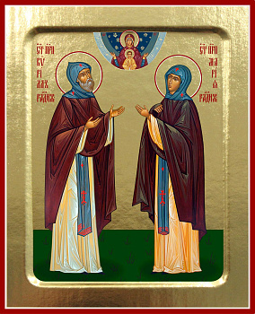 Икона преподобных  Кирилла и Марии Радонежских 