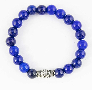 Четки  Лазурит (d - 8 мм) 20 зерен 90 Псалом в металлической тубе