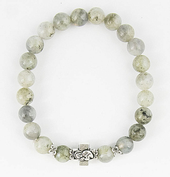 Четки (РС) VIP  Лабрадор (d - 8 мм), 22 зерна 90 Псалом в металлическом кресте 