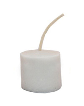 Свеча - вставка для неугасимой лампады парафиновая (сменный блок в лампаду) размер - 2,8 см х 4 см