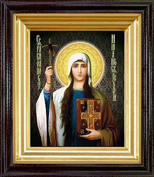 Икона холст малая Нина равноапостольная, 155 х 125, в киоте 